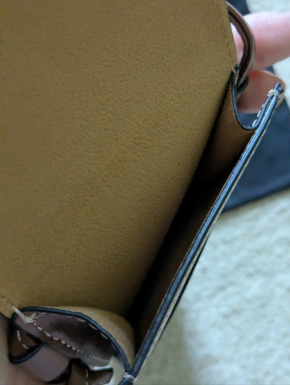Celine Brown Leather Crossbody Phone Pouch - Picture 7 of 8